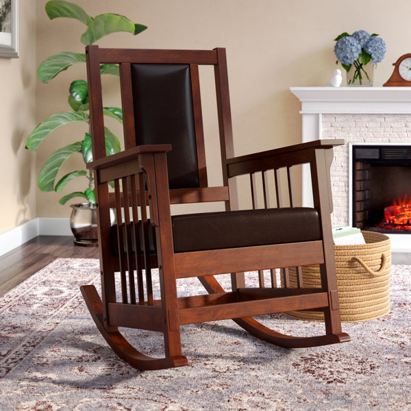 Lark Manor Leola Solid Wood Rocking Chair & Reviews Wayfair